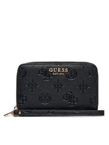 Guess Portfel Laurel II Slg SWPD74 59164 Czarny. Czarne portfele Guess, z aplikacjami, ze skóry. Za 259,99 zł.