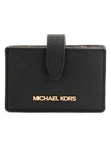 Michael Kors Etui w kolorze czarnym na karty - 10,5 x 7 x 3 cm rozmiar: onesize. Czarne portfele Michael Kors, bez wzorów, z materiału. Za 292,89 zł.