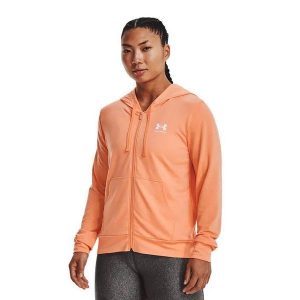 Bluza fitness damska Under Armour Rival Terry FZ Hoodie. Brązowe bluzy Under Armour, xs, bez wzorów, z kapturem. Za 139,99 zł.