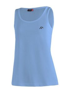 Maier Sports Top funkcyjny "Petra" w kolorze błękitnym rozmiar: 46. Niebieskie topy Maier Sports, bez wzorów, z materiału, bez kołnierzyka, bez ramiączek. Za 61,31 zł.