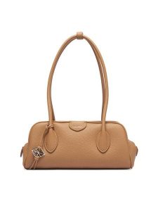 Calvin Klein Torebka Emblem Trio Pebble Shoulder Bag LV04F3743G Beżowy. Brązowe torebki klasyczne Calvin Klein, bez wzorów, ze skóry, bez dodatków. Za 649,99 zł.