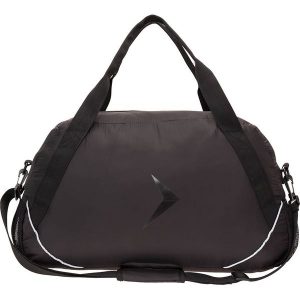 Torba sportowa damska TPD602 - czarny - Outhorn. Czarne torby podróżne i sportowe marki Outhorn, w paski, z materiału. W wyprzedaży za 34,99 zł.
