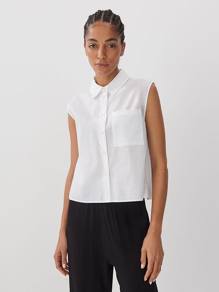 Someday Bluzka w kolorze białym rozmiar: 40. Białe bluzki someday., bez wzorów, z bawełny, bez kołnierzyka, bez ramiączek. Za 122,38 zł.