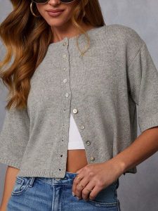 Milan Kiss Kardigan w kolorze szarym rozmiar: XL. Szare kardigany Milan Kiss, xl, bez wzorów, bez ramiączek. Za 152,99 zł.