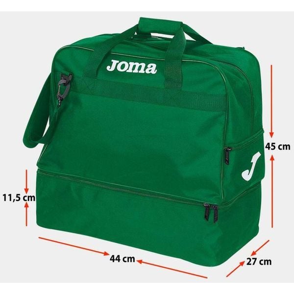Torba Sportowa Joma Training III Zielona Średnia - Trwała i Przestronna. Zielone torby podróżne i sportowe JOMA, bez wzorów, z materiału, średnie. Za 82,99 zł.