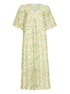 MOSS COPENHAGEN Sukienka "Sandaya" w kolorze zielonym rozmiar: M. Zielone sukienki Moss Copenhagen, m, bez wzorów, bez kołnierzyka, bez ramiączek, maxi. Za 127,35 zł.