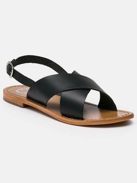 Les BAGATELLES Skórzane sandały "Acoyte" w kolorze czarnym rozmiar: 37. Czarne sandały Les BAGATELLES, bez wzorów, ze skóry, bez obcasa, bez zapięcia. Za 114,71 zł.