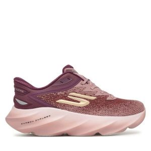 Buty do biegania Skechers. Czerwone buty sportowe Skechers, bez wzorów, bez zapięcia, do biegania. Za 467,99 zł.