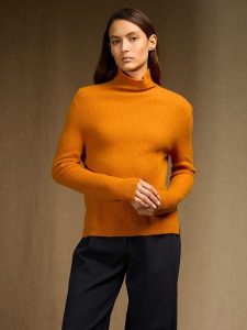 Perfect Cashmere Kaszmirowy golf "Ruby" w kolorze musztardowym rozmiar: S. Żółte golfy Perfect Cashmere, bez wzorów, z kaszmiru. Za 413,99 zł.