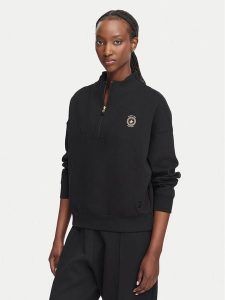 Beverly Hills Polo Club Bluza L6606T-HR Czarny Relaxed Fit. Czarne bluzy Beverly Hills Polo Club, l, bez wzorów, z bawełny, bez kaptura. Za 237,99 zł.