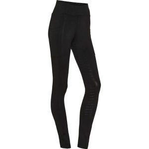 Damskie legginsy jeździeckie z pełną przyczepnością Equipage Addison. Czarne legginsy EQUIPAGE, bez wzorów, z elastanu, z podwyższonym stanem. Za 285,00 zł.