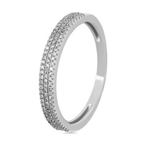 Zjawiskowy Pierścionek Białe Złoto - złoto białe 585, Diament 0,15ct. Pierścionki marki W.KRUK. Za 1 390,00 zł.