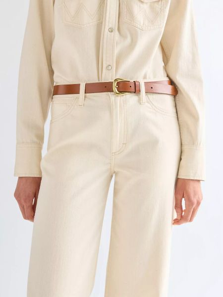 DAMSKI PASEK WRANGLER EASY WESTERN BELT COGNAC 112361370. Brązowe paski Wrangler, bez wzorów. Za 99,99 zł.