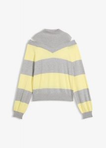 Cienki sweter z odsłoniętymi ramionami. Czerwone swetry klasyczne bonprix, bez kołnierzyka. Za 109,99 zł.