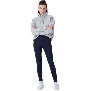 Legginsy Damskie 117567 BS501. Czarne legginsy Champion, bez wzorów, z bawełny, z podwyższonym stanem, długie. Za 119,00 zł.