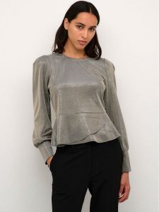 Karen by Simonsen Bluzka Kansaskb 10104595 Srebrny Shaped Fit. Szare bluzki Karen by Simonsen, bez wzorów, z syntetyku, bez kołnierzyka, bez ramiączek. Za 309,99 zł.