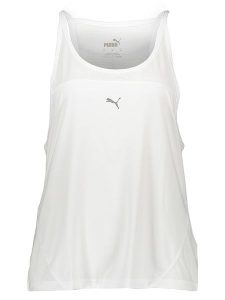 Puma Top "Run" w kolorze białym rozmiar: M. Białe topy Puma, m, bez wzorów, bez kołnierzyka, bez ramiączek. Za 114,17 zł.