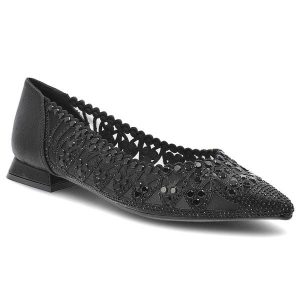 Baleriny damskie S.Barski, cholewka ze skóry ekologicznej zabudowany szpiczasty przód zdobienia z drobnymi aplikacjami, czarne, SR61-0104. Czarne sukienki S.BARSKI, s, z aplikacjami, ze skóry ekologicznej, bez kołnierzyka, bez ramiączek. Za 199,00 zł.