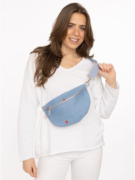 Zwillingsherz Saszetka w kolorze błękitnym - 28 x 18 cm rozmiar: onesize. Niebieskie nerki i saszetki Zwillingsherz, bez wzorów, z materiału. Za 82,99 zł.