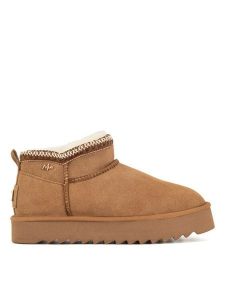 MEXX Śniegowce MICH2003843W Brązowy. Brązowe buty zimowe Mexx, ze skóry, bez obcasa, bez zapięcia. Za 299,99 zł.