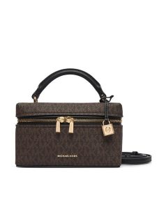 MICHAEL Michael Kors Torebka Jana 32F5GQ1C0B Brązowy ciemny. Brązowe kuferki MICHAEL Michael Kors, bez wzorów, ze skóry, bez dodatków. Za 1 019,00 zł.
