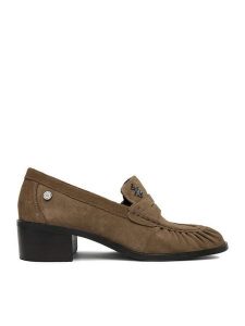 Beverly Hills Polo Club Półbuty EO-WI44-SHION-01 Brązowy. Brązowe czółenka Beverly Hills Polo Club, bez wzorów, ze skóry, bez obcasa, na obcasie, bez zapięcia. Za 369,99 zł.