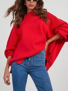 LA Angels Sweter w kolorze czerwonym rozmiar: M. Czerwone bluzy LA Angels, m, bez wzorów, bez ramiączek. Za 196,70 zł.