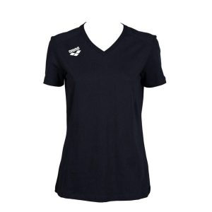 Koszulka damska Arena Team T-Shirt Panel. Niebieskie koszulki sportowe Arena, bez wzorów, bez ramiączek, do pływania. Za 99,00 zł.