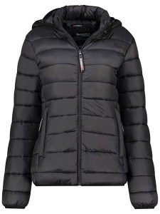 Geographical Norway Kurtka pikowana "Atikoclerc" w kolorze czarnym rozmiar: M. Czarne kurtki Geographical Norway, m, bez wzorów, bez kaptura. Za 202,50 zł.