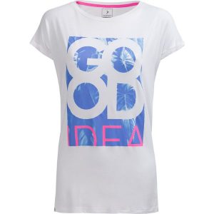T-shirt damski TSD613 - biały - Outhorn. T-shirty marki Outhorn. W wyprzedaży za 29,99 zł.