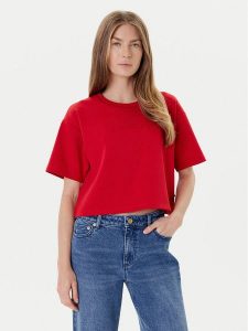 MICHAEL Michael Kors T-Shirt MT551T65MF Czerwony Relaxed Fit. Czerwone t-shirty MICHAEL Michael Kors, m, bez wzorów, z bawełny, bez kołnierzyka, bez ramiączek. Za 239,99 zł.