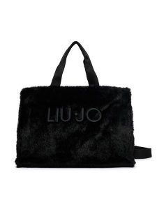 Liu Jo Torebka 2F6037 E0218 Czarny. Czarne shopper bag Liu Jo, bez wzorów, z materiału, bez dodatków. Za 469,99 zł.