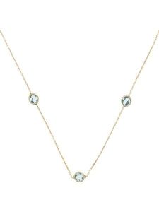 OR ÉCLAT Złoty naszyjnik z elementami ozdobnymi - dł. 42 cm rozmiar: onesize. Niebieskie naszyjniki OR ÉCLAT, z topazem, złote. Za 904,99 zł.