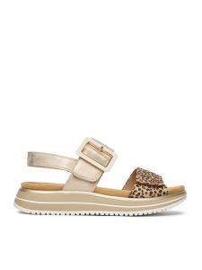 Remonte Sandały CEO-D1J53-91 Złoty. Żółte sandały Remonte, bez wzorów, ze skóry, bez obcasa, na płaskiej podeszwie, bez zapięcia. Za 379,99 zł.