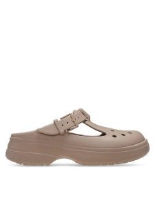 Crocs Klapki Classic Mary Jane Clog 210581 Brązowy. Brązowe klapki Crocs, bez wzorów, z tworzywa sztucznego, bez obcasa. Za 159,99 zł.