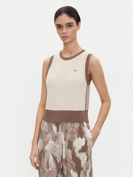 Adidas Sweter adicolor JD0904 Beżowy Regular Fit. Brązowe swetry klasyczne ADIDAS, l, z bawełny, bez kołnierzyka. Za 329,99 zł.