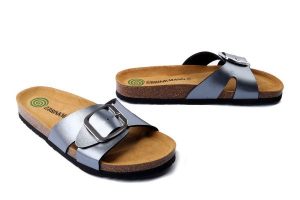 DR. BRINKMANN 700700-09 anthrazit, klapki damskie. Szare klapki Dr. Brinkmann, bez wzorów, bez obcasa. Za 175,92 zł.