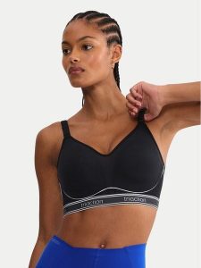 Triumph Biustonosz sportowy Triaction Cardio Breeze 10226330 Czarny. Czarne biustonosze sportowe Triumph, bez wzorów, z syntetyku. Za 249,99 zł.