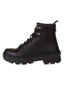 Hunter Skórzane botki w kolorze czarnym rozmiar: 38. Czarne botki Hunter, bez wzorów, bez obcasa, bez zapięcia. Za 230,04 zł.