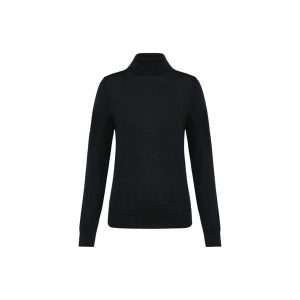 Damski sweter z merynosów z golfem Kariban Premium. Czarne golfy KARIBAN, bez wzorów, z wełny. Za 299,00 zł.