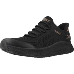 Buty SKECHERS SLIP-INS BOBS SQUAD 4 DIRE STEP Czarny. Czarne buty trekkingowe Skechers, z tkaniny, bez zapięcia. Za 364,99 zł.
