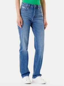 Calvin Klein Jeans Jeansy LV047B913G Niebieski Straight Fit. Niebieskie jeansy Calvin Klein Jeans, bez wzorów, z bawełny. Za 379,99 zł.