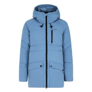 Kurtka puchowa damska Protest Magi. Niebieskie kurtki Protest, na zimę, bez wzorów, z puchu, bez kaptura. Za 583,50 zł.