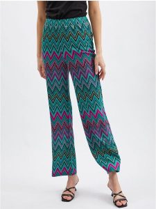 Orsay Spodnie w kolorze turkusowo-różowym rozmiar: M. Czerwone spodnie z wysokim stanem Orsay, bez wzorów, z materiału, z podwyższonym stanem. Za 78,99 zł.