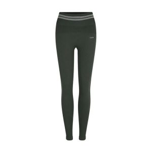 Damskie legginsy Circle Sportswear Keep The Flow Stripes. Zielone legginsy CIRCLE SPORTSWEAR, bez wzorów, z materiału. Za 320,50 zł.