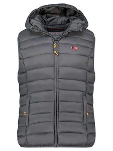 Geographical Norway Kamizelka pikowana "Vatikolor" w kolorze antracytowym rozmiar: XL. Czarne kamizelki Geographical Norway, xl, bez wzorów, bez kołnierzyka, bez ramiączek, bez kaptura. Za 122,67 zł.