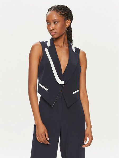 Maryley Kamizelka 24EB214/04BL Granatowy Regular Fit. Niebieskie kamizelki Maryley, s, bez wzorów, z syntetyku, bez kołnierzyka, bez ramiączek, bez kaptura. Za 199,99 zł.