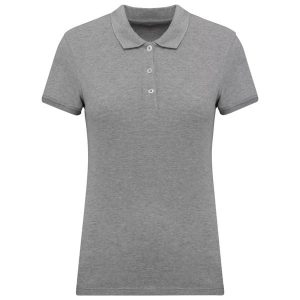 Damska koszulka polo pique Kariban. Szare bluzki KARIBAN, bez wzorów, z bawełny, bez kołnierzyka, bez ramiączek. Za 199,00 zł.