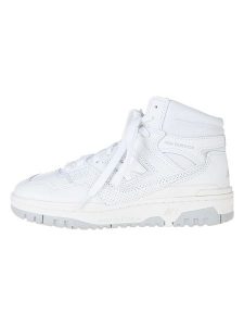 New Balance Skórzane sneakersy "650R" w kolorze białym rozmiar: 37,5. Białe trampki New Balance, bez wzorów, za kostkę, bez zapięcia. Za 263,53 zł.