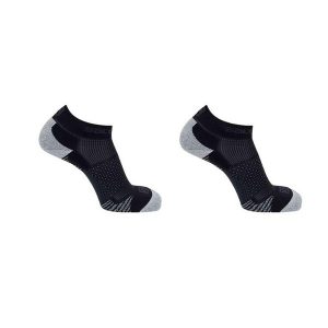 Skarpety sportowe Salomon Cross 2-Pak. Czarne skarpetki Salomon, bez wzorów, z elastanu. Za 36,00 zł.